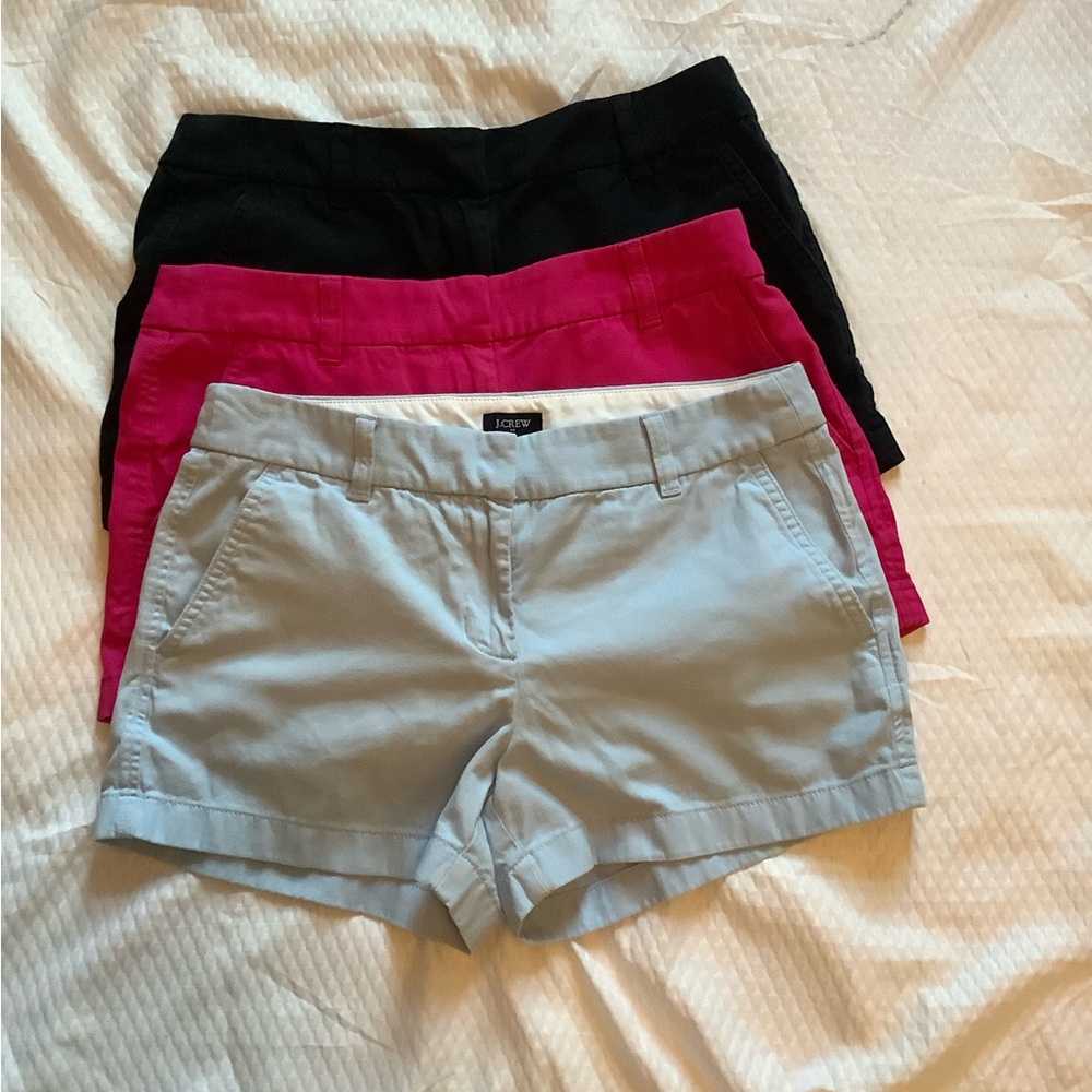 J. Crew Classic Chino Short 3.5 Inch Bundle of 3 Size 4